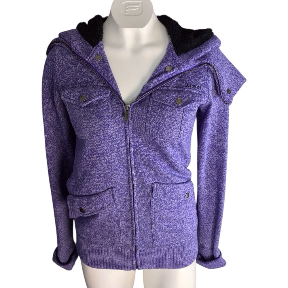 Burton Purple Sherpa Lined Ski Lightweight Jacket size SX